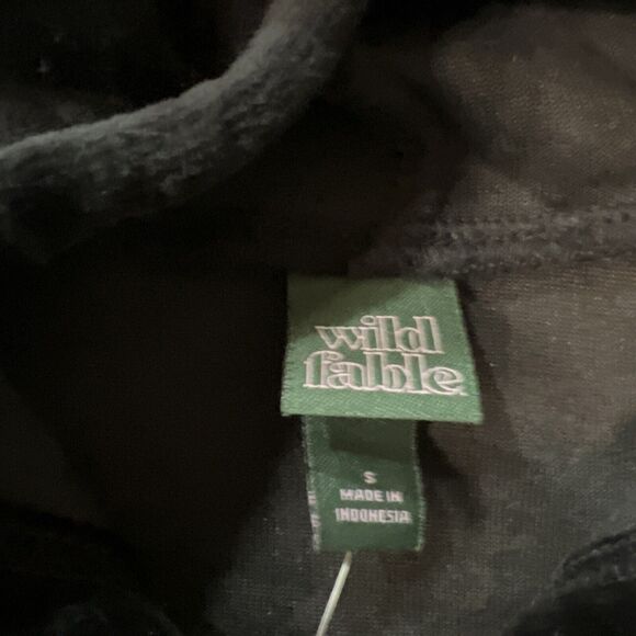 Wild Fable Black Velour Zip-Up Hoodie Women’s S NWT - Picture 6 of 6